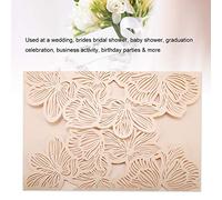 Tnfeeon Invitations de Mariage Design Floral Le Motif élégant Crée une Atmosphère Romantique pour 10 Pièces Personnalisation Intérieure Vierge Cinq Options de Couleurs Léger Compact Idéal pour les (B)