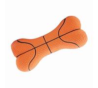 Tnfeeon Jouet à Mâcher Interactif Doux en Os de Latex pour Petits Chiens avec des Sons Divertissants Compact 5,1 X 2,4 X 1,2 Pouces Idéal pour Rapporter, Lancer, Activités de Liaison (Basket-Ball)