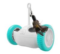 Tnfeeon Jouet Automatique pour Chat, Plume Interactive Rechargeable, Activation Tactile Intelligente, Mouvement Imitant la Proie pour Les Chats d'intérieur, Jeu à la Maison, Multi-Chats, Compact,