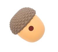 Tnfeeon Jouet d'alimentation pour Chiens, Puzzle Interactif en Silicone, Boule de Distribution de Nourriture pour Chiens, pour Petits Animaux et Chiots (Gris avec Jaune)