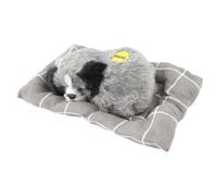 Tnfeeon Jouet de Chien Endormi, Poupée de Chien en Peluche avec Coussin, Cadeau de Simulation Mignon pour Enfants et Décoration de la Maison (Rauque)
