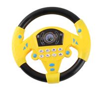 Tnfeeon Jouet de Pilotage pour, Volant Enfant Voiture, Volant Enfants Enfants Copilot Volant de Simulation avec lumière et Sons de Conduite Jouets éducatifs pour la Petite enfance(Jaune)