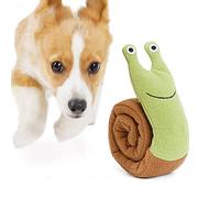 Tnfeeon Jouet de Traction pour Chien en Forme d'escargot, Jouet en Corde Interactif Couinant en Peluche Polaire pour Mâcheurs Agressifs, Mastication Confortable avec Papier froissé, 22 X 14 X 7,5