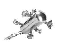 Tnfeeon Jouet d'oiseau en Acier Inoxydable, Jouet Interactif de Puzzle de Perroquet en Quête de Nourriture pour Perruches Calopsittes Conures, Enrichissement éducatif des Oiseaux 10x21 Cm