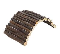 Tnfeeon Jouet échelle en Bois pour Hamster, Pont en Arc en Pommier pour Petits Animaux, Jouet à Mâcher Idéal pour Hamsters, Souris et Lapins dans Les Cages pour Animaux de Compagnie (L)