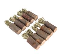 Tnfeeon Jouets à Mâcher pour Lapin, Bâtonnets à Mâcher Comestibles en Bois de Pommier, Favorisent Une Mastication Saine pour Les Hamsters et Les Lapins, 10 Pièces (Type de pâturage)