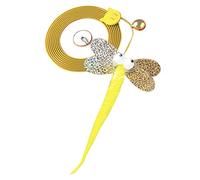 Tnfeeon Jouets Teaser pour Chat, Jouets Interactifs pour Chaton avec Cloche, Corde élastique Réglable pour Chats Ludiques d'intérieur (Libellule aux Grands Yeux)
