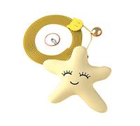 Tnfeeon Jouets Teaser pour Chat, Jouets Interactifs pour Chaton avec Cloche, Corde élastique Réglable pour Chats Ludiques d'intérieur (Étoile de mer)