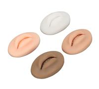 Tnfeeon Kit de Modèle de Lèvres en Silicone 3D, Matériau élastique Doux, 4 Pièces pour la Pratique du Tatouage des Lèvres et les Compétences de Broderie
