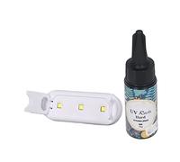 Tnfeeon Kit de Résine UV, Lampe à Polymériser, Ensemble de Colle UV 25 G pour la Fabrication de Bijoux, Artisanat de Bricolage, Idéal pour les Débutants (Balise bleue)