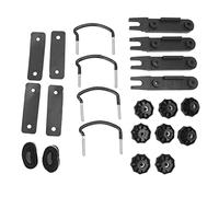 Tnfeeon Kit de Support de Coffre de Toit Universel, Ensemble de Matériel Complet pour Une Installation Facile, Acier Inoxydable, Plastique, Polyester, Vis en U, Contre-écrous, Joints pour