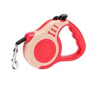 Tnfeeon Laisse Rétractable pour Chien, 5m, en Nylon, Frein à Une Main avec Poignée Antidérapante, pour Animaux de Petite et Moyenne Taille, Marche en Plein Air (Rouge)