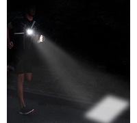 Tnfeeon Lampe de Poitrine LED à Structure Fixe Triangulaire Réduisant Le Balancement pour Une visibilité Nocturne Améliorée Trois Modes de Flash Faible et Lumineux avec Affichage de la Batterie