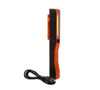 Tnfeeon Lampe de Travail COB Baladeuse USB Rechargeable Inspection Lampes-torche Lampe Aimantée Lampe de Poche pour Atelier Voiture Camping Urgence(Orange)