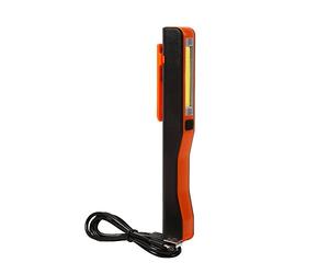 Tnfeeon Lampe de Travail COB Baladeuse USB Rechargeable Inspection Lampes-torche Lampe Aimantée Lampe de Poche pour Atelier Voiture Camping Urgence(Orange)
