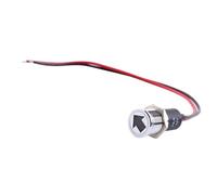 Tnfeeon Lampe Indicateur de Tableau de Bord LED 12 V 14 Mm, Construction Métallique étanche, Installation Facile avec Fil de 20 Cm, Idéal pour Voiture, Moto, Bateau (lumière Verte)