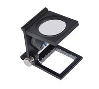 Tnfeeon LED Loupe Loupe Grossissant 10X Lentille Pli Support Tissu Tissu Carré pour Regarder Bijoutier