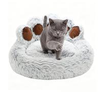 Tnfeeon Lit Rond Confortable en Forme de Griffe pour Animaux de Compagnie, pour Chats et Chiens, Ultra Doux, Moelleux, Antidérapant, Lavable avec Rembourrage Haute densité, Plusieurs (3XL)