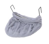 Tnfeeon Lit Suspendu pour Animaux de Compagnie, Style Hamac, Matériau en Peluche Confortable, Lit Suspendu pour Chat avec Cadre en Métal pour Petits Animaux d'intérieur (Grey)
