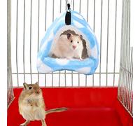 Tnfeeon Lit Suspendu pour Hamster, Petit Nid Chaud en Flanelle pour Animaux de Compagnie, Parfait pour Les Hamsters, Les écureuils et Les Cochons d'Inde, Taille 14x13x11cm (L)