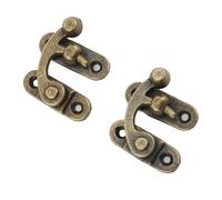 Tnfeeon Loquet à Crochet Antique en Alliage de Zinc, Fermoir à Bras Oscillant 32 X 28 Mm, Balançoire Droite avec Vis de Montage, Fermeture Antirouille pour Boîte à Bijoux, Coffre en Bois, Boîte à
