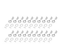 Tnfeeon Lot de 20 Attaches à Verrouillage Rotatif en Alliage de Zinc avec œillet d'étanchéité pour Toile Marine, Verrouillage sécurisé, Tension Réglable, Mécanisme Fiable, Fixation Stable sur Bâche