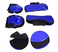 Tnfeeon Lot de 4 Protège-Jambes de Cheval en Néoprène PU, Bottes Confortables pour Tendons et Boulets pour Pattes Avant et Arrière, Idéales pour Les événements de Saut et d'équitation (Un Ensemble