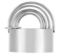Tnfeeon Lot de 5 Emporte-pièces Ronds en Acier Inoxydable avec Poignée Ergonomique Arquée Confortable de 4,1 à 7,9 Cm pour Biscuits, Pâtisseries et Pizzas