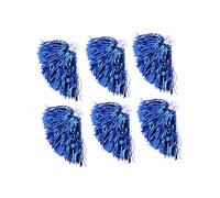 Tnfeeon Lot de 6 Pompons élastiques en Pet pour Un Mouvement Moelleux Complet, Poignée de 9,4 Pouces, 7 Options de Couleurs, Accessoires d'équipe, Sport pour Jeunes Adultes, Danse, événements de
