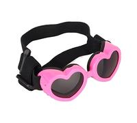 Tnfeeon Lunettes de Soleil de Petit Chien, Protection UV pour Animaux de Compagnie, Conception de Forme de Cœur Réglable, Confort Durable, pour Les Aventures en Plein Air