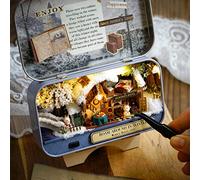 Tnfeeon Maison de Poupée en Bois 3D, Kit de Bricolage Miniature avec Meubles, Lumière LED, Parfait pour la Décoration de la Maison et Une Expérience Pratique Créative (errance hivernale)