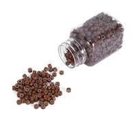 Tnfeeon Micro Anneaux Doublés de Silicone, Outils d'extension de Cheveux en Aluminium, Perles Souples Indétectables pour Usage Professionnel et Domestique, 1000 Pièces (brun clair)