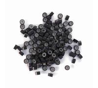 Tnfeeon Micro Anneaux Doublés de Silicone, Outils d'extension de Cheveux en Aluminium, Perles Souples Indétectables pour Usage Professionnel et Domestique, 1000 Pièces (Marron foncé)