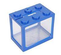 Tnfeeon Mini Aquarium, Aquarium LED Empilable avec Trou de Perspective, Betta 1L pour Bureau ou Décoration Intérieure