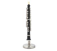 Tnfeeon Mini Modèle de Hautbois, Ornements Musicaux en Métal, Décoration de Bureau Durable et Réaliste pour Les Amateurs de Musique