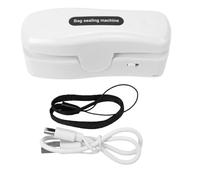 Tnfeeon Mini Scelleuse de Sacs Rechargeable par USB Machine à Sceller Portable pour le Stockage des Collations en Plastique la Cuisine à Domicile les Voyages les Bonbons le Stockage (WHITE)