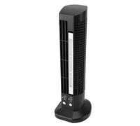 Tnfeeon Mini Ventilateur sans Pales, Ventilateur Tour USB Compact avec Veilleuse LED, Fonctionnement Silencieux pour le Refroidissement de la Maison et du Bureau (BLACK)