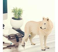 Tnfeeon Modèle de Figurine de Loup Réaliste, Simulation Animale Détaillée pour l'étude de la Nature, Outil éducatif d'apprentissage de la Faune, Améliore Les Compétences d'observation, (Grand