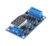 Tnfeeon Module de Minuterie DC 5 V à 36 V, Commutateur de Relais avec Affichage LED, Courant 15 A, Retard Réglable de 0,1 Seconde à 16,65 Heures pour Moteurs, Lumières, Bandes LED, Micro-pompes,