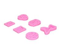 Tnfeeon Moule de Cuisson en Silicone, Outils de Décoration de Gâteaux en Forme de Coquille Marine pour Desserts DIY, Parfait pour les Anniversaires et les Fêtes 6 Pièces (PINK)