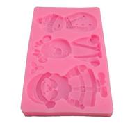Tnfeeon Moule de Noël en Silicone en Forme de Renne, Bonhomme de Neige, Noël, Moule de Cuisson en Silicone Antiadhésif Réutilisable 40 à 446 F pour Bonbons, Chocolat, Fondant, Biscuits, Gâteaux,