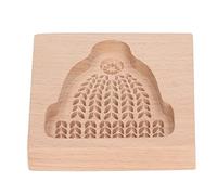 Tnfeeon Moule de Tampon de Presse à Biscuit de Pain D'épice sculpté en Bois, Facile à Libérer pour les Friandises Maison, Adaptées aux Biscuits Muffins Chocolate, Beech Wood Kitchen Moule (Chapeau