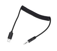 Tnfeeon Objet de Caméra RM-VPR1, Cordon de Spirale Stressant, Connexion de Déclenchement à Distance à A6500, équipement de Télécommande de la Caméra; Matériau en Alliage en Plastique Noir (#1)