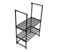 Tnfeeon Organiseur de Comptoir pour Four à -Ondes, Plastique PP et Tube Peint de 16 Mm, Support pour -Ondes, étagère Multi-Sections à 2 Couches avec Mains Courantes, 50,5 X 27 X 71 Cm pour Comptoir