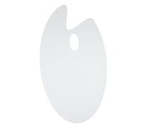Tnfeeon Palette de Peinture Transparente, Matériau Acrylique, Plateau de Mélange de Couleurs Durable pour Artistes et étudiants, Conception avec Trou pour le Pouce, Forme Ovale 16,4 X 11,1 Pouces
