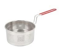 Tnfeeon Panier à Friteuse, en Acier Inoxydable 304 avec Poignée Ergonomique, Idéal pour la Cuisson des Frites et du Poulet, adapté à la Maison et aux Fêtes (Moyen 18CM)