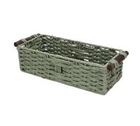 Tnfeeon Paniers de Rangement pour l'organisation, Paniers d'étagère de Rangement à la Main le Topper de Toilette Décoratif tissé à la Main en Papier de Topper pour les étagères pour (GREEN)