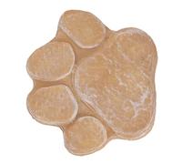 Tnfeeon Pawprint Memorial Stone Lettring Dog Marker Grave - Metherproof Pet Monument for Lawn Outdoors - Gravic Dog Memorial Stone 15.5x17,5 Cm adapté aux Amateurs de Chiens (Jaune Sable)