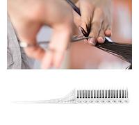 Tnfeeon Peigne Taquin à 3 Rangées, Outil de Coiffure Léger en ABS pour Femmes, Parfait pour une Utilisation en Salon et en Voyage (WHITE)