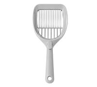 Tnfeeon Pelle à Litière pour Chat, Poignée Ergonomique Robuste en Acier Inoxydable pour Bac à Litière, Lève-crottes pour Chaton, 13,78x5,91x2,17 Pouces, Gris